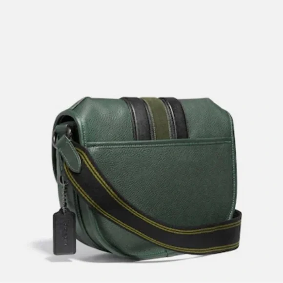 Coach Hitch Crossbody With Varsity Stripe Green - Picture 4 of 11